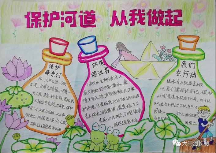 礼赞碧水蓝天河长制手抄报 手抄报图片大全