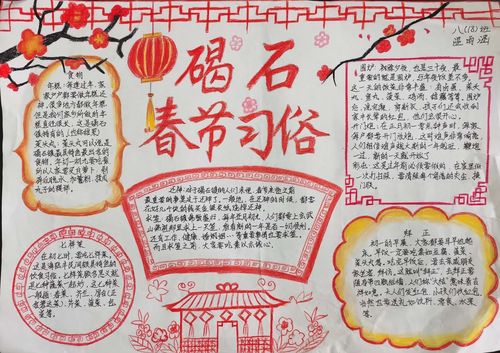 过春节民俗高中手抄报 春节民俗手抄报