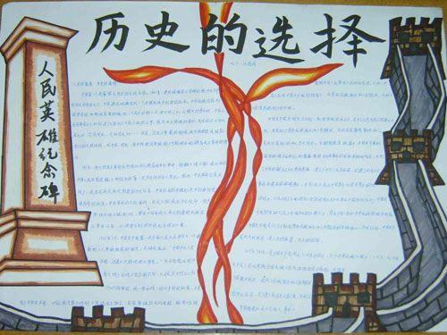 有关牢记历史勇往直前手抄报 历史手抄报