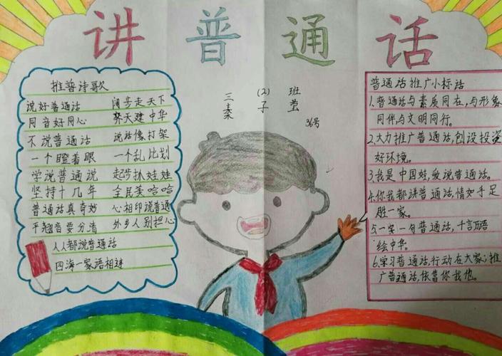 讲好中国话写美中国字手抄报 讲好普通话手抄报