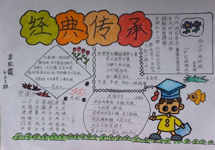 传经典情塑新雅风儿童手抄报 经典手抄报