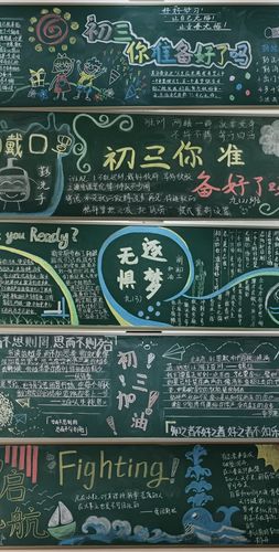 九年级下学期开学黑板报 开学黑板报图片素材