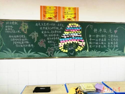 轻声慢步文明行动黑板报 文明黑板报图片素材