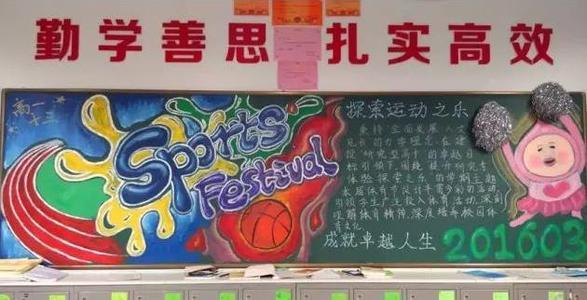 有关于体育黑板报 体育黑板报图片素材