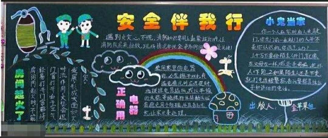 有关全国安全教育日的黑板报 安全教育黑板报图片大全
