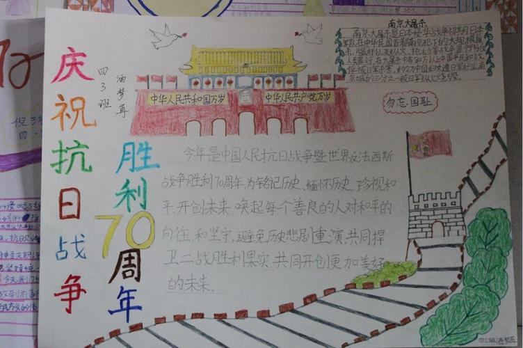 学校诞辰100周年的手抄报 庆祝70周年的手抄报