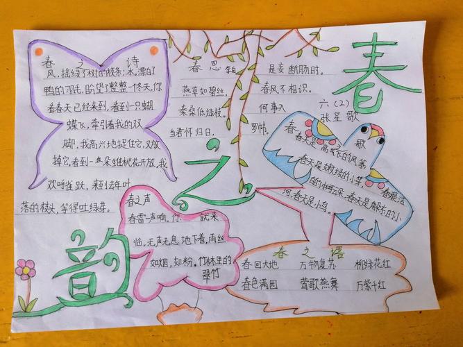 春之美春之韵手抄报 秋之韵手抄报