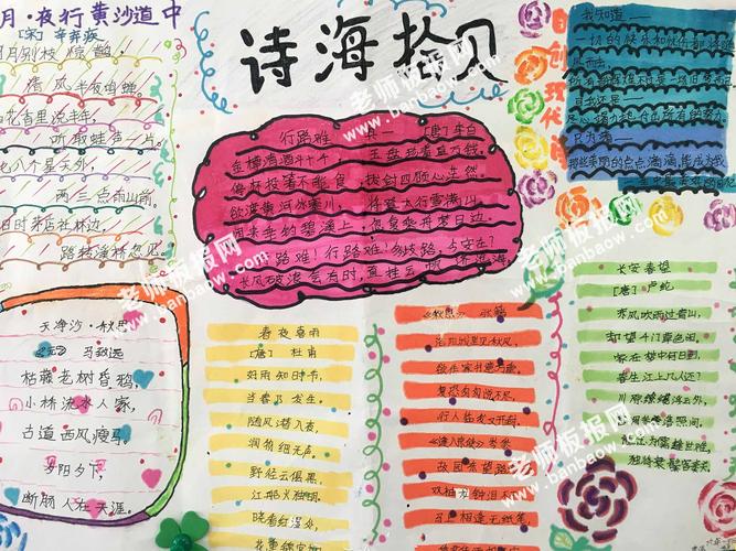 关于中华诗文的手抄报 古诗文手抄报