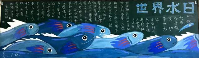 水日黑板报 黑板报图片素材