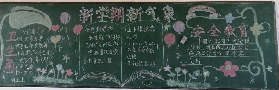 小学新学期新计划黑板报 新学期黑板报图片素材