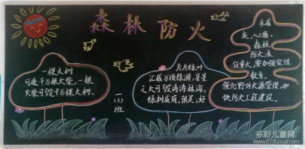 小学一年级关于消防的黑板报 小学一年级黑板报图片素材