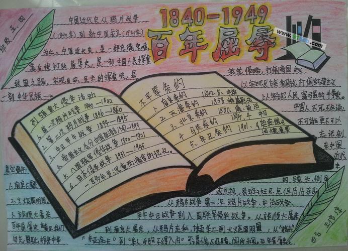 小学生图说百年手抄报 小学生手抄报