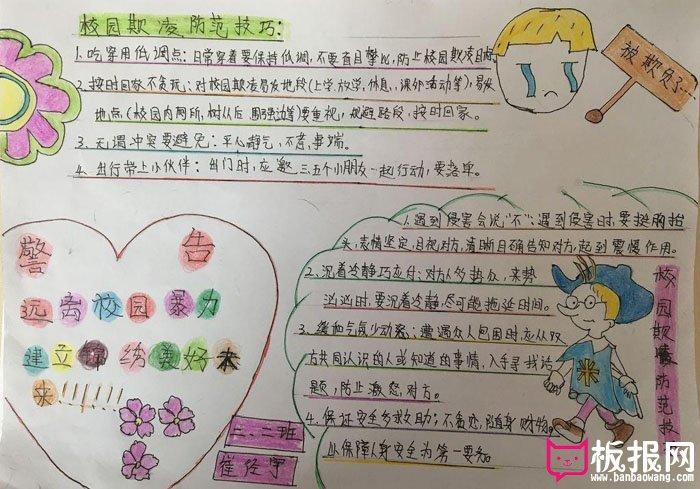 防学校暴力的手抄报 保护视力的手抄报
