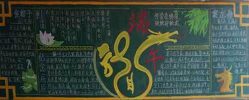 端午节放假通知黑板报 端午节黑板报图片素材