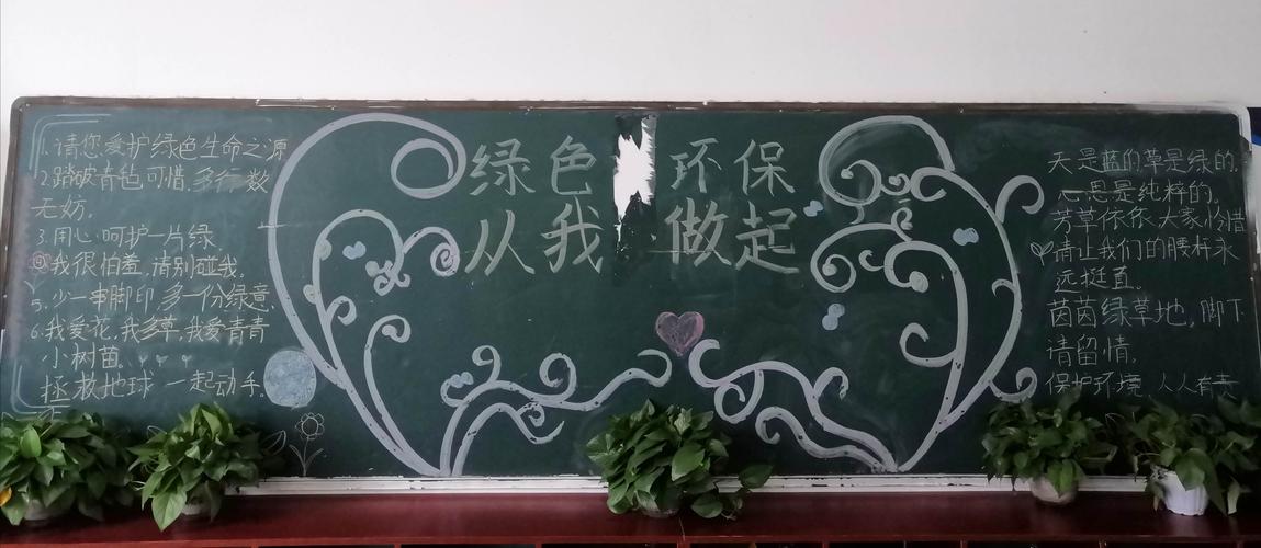 我们的绿色生活黑板报 黑板报图片素材