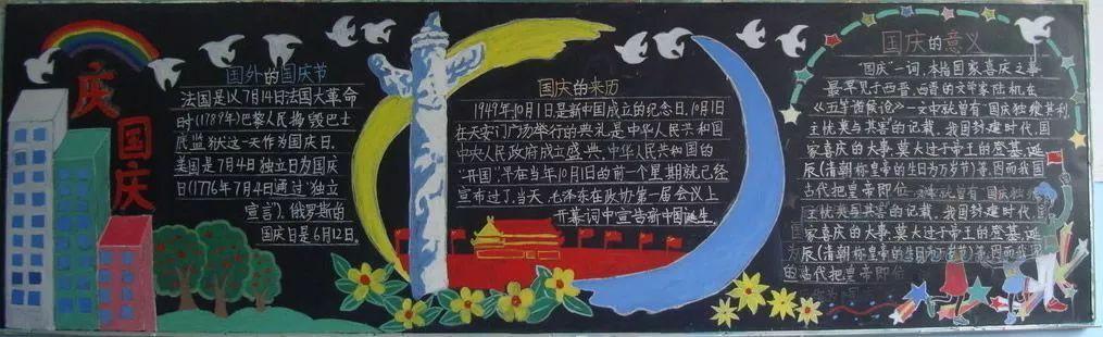 2018国庆69年黑板报 国庆黑板报图片大全