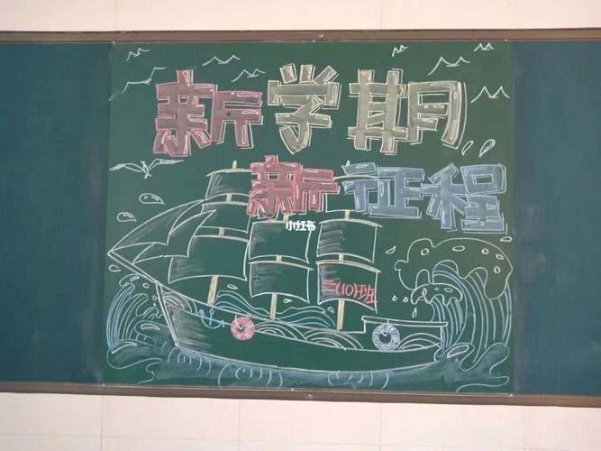 新老生交流会宣传黑板报 新时代黑板报图片大全