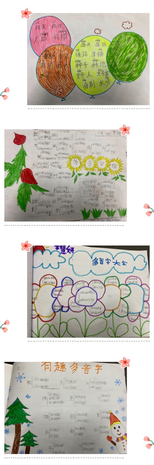 一年多音字级最简单手抄报 多音字手抄报