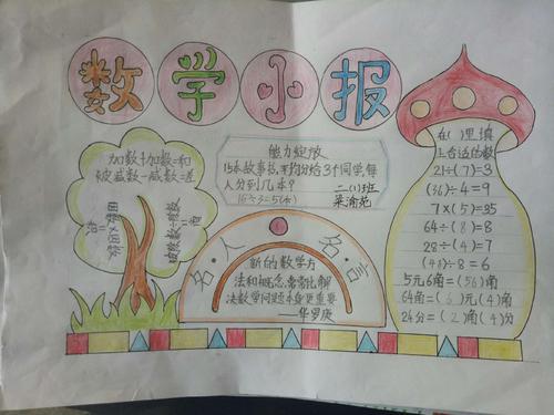 二年级数学下册最难的手抄报 二年级数学手抄报