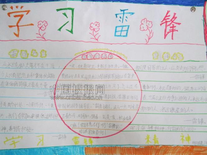 我是三雅空港人手抄报 我是小雷锋手抄报
