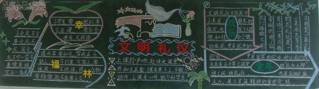 礼仪之邦主题黑板报 主题黑板报图片大全