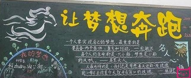 有志竟成黑板报 黑板报图片素材