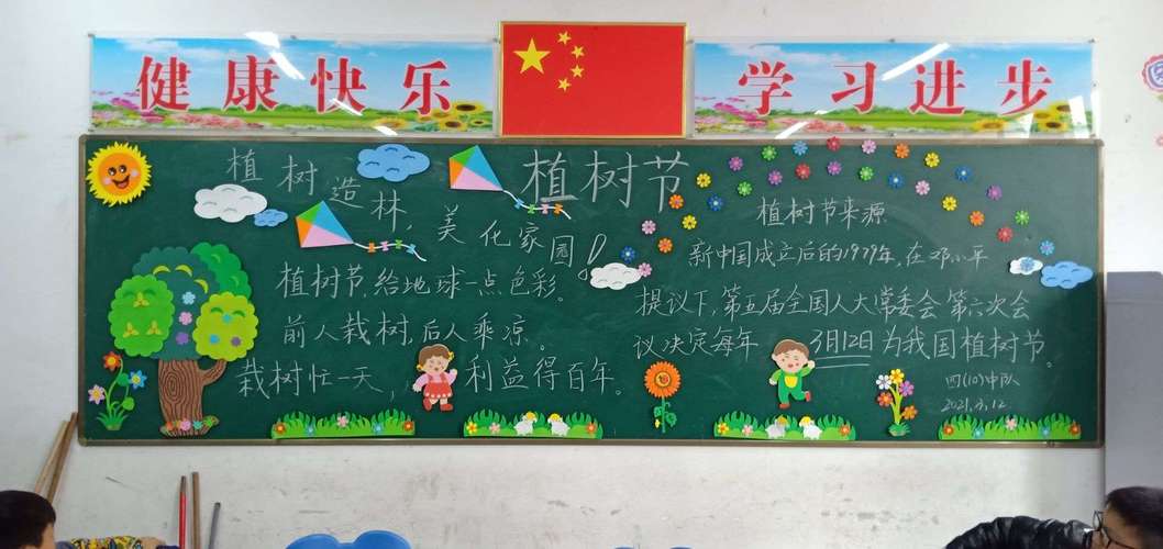 护林护绿黑板报 黑板报图片素材