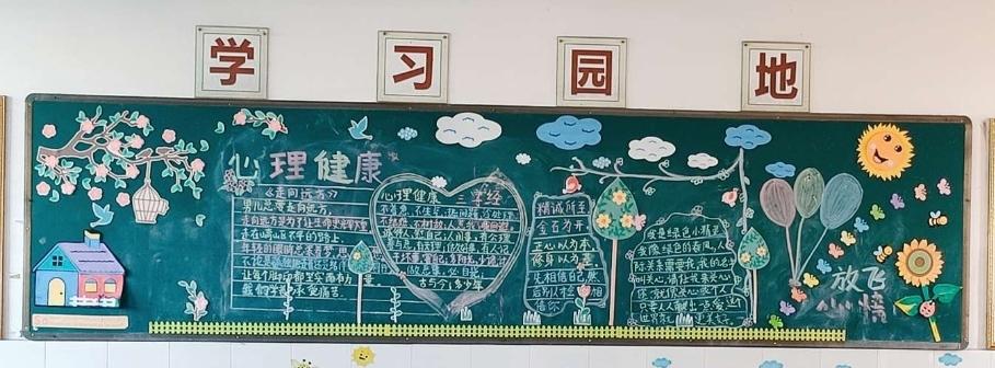 小学生心里健康安全教育黑板报 小学生黑板报图片素材