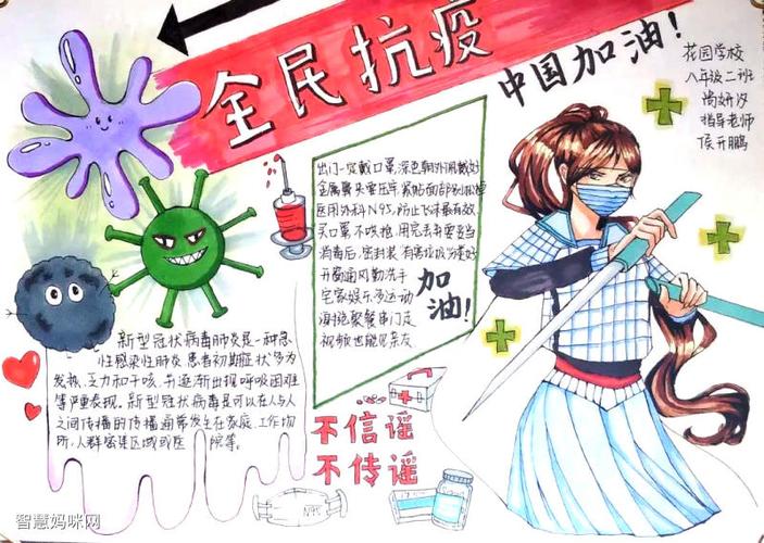 优秀的关于防控疫情的手抄报 优秀的我手抄报