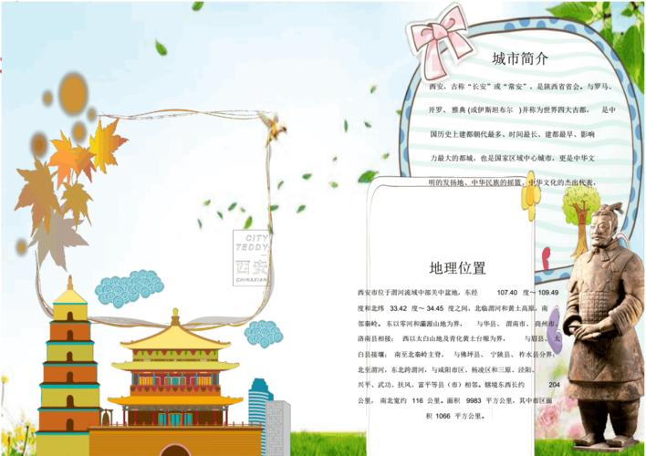 西安重要旅游景点手抄报 旅游手抄报
