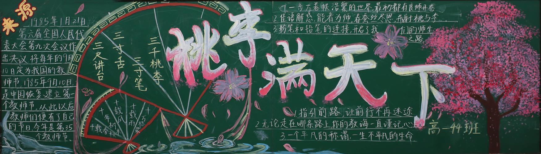 祝贺教师节的黑板报 教师节黑板报图片素材
