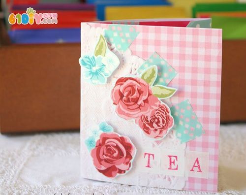 怎么制作玫瑰花贺卡 制作玫瑰花贺卡