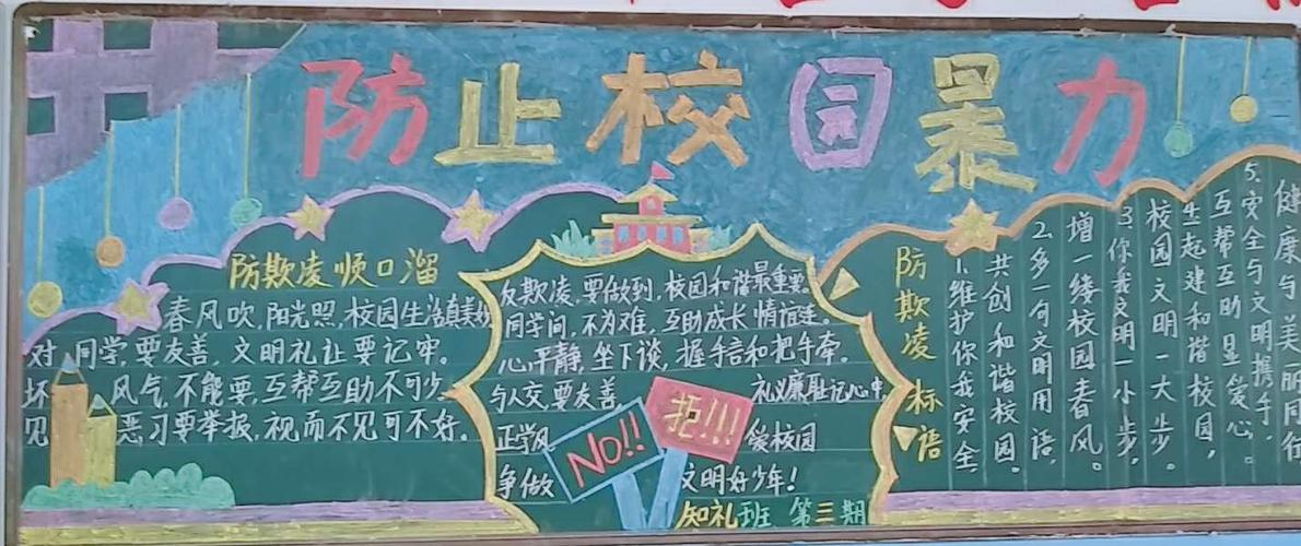 小学生欺凌事黑板报 小学生黑板报图片大全