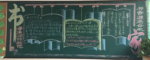 读书狂欢节小学黑板报 读书的黑板报图片大全