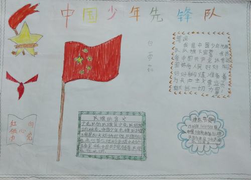 以我入队了为题的手抄报 少先队入队手抄报