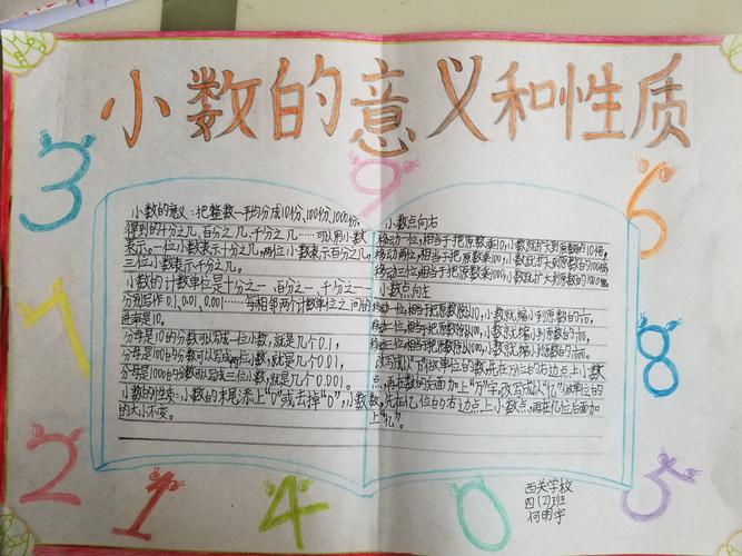 数学小数的意义和性质手抄报 数学手抄报