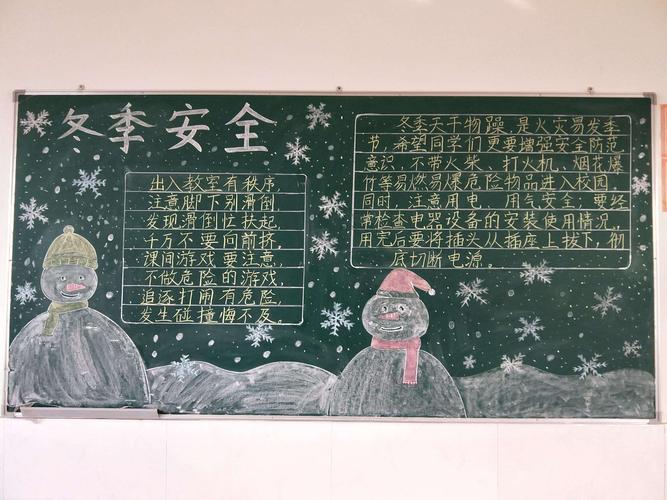 开展冬季四防黑板报 黑板报图片大全