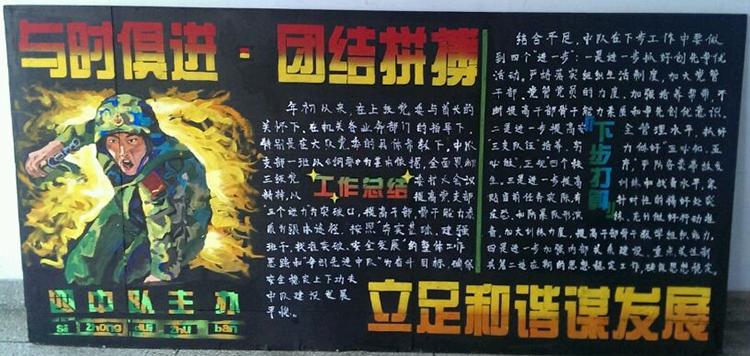部队狗年黑板报 部队黑板报图片大全