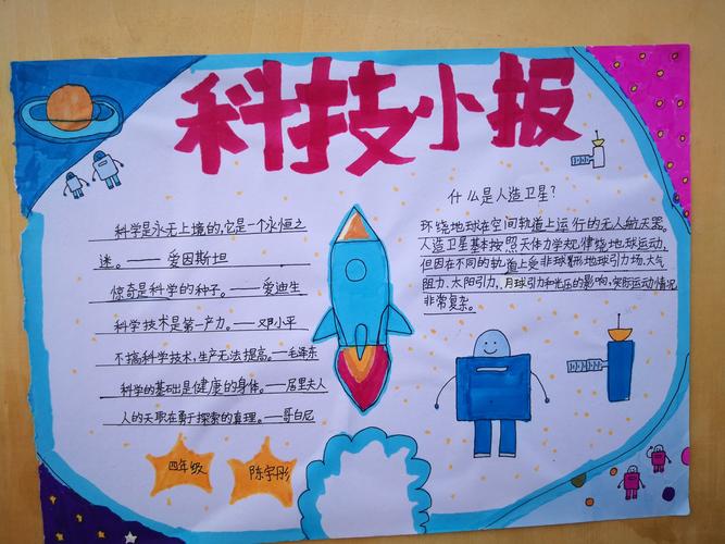 科技梦想画儿童简单手抄报 梦想手抄报