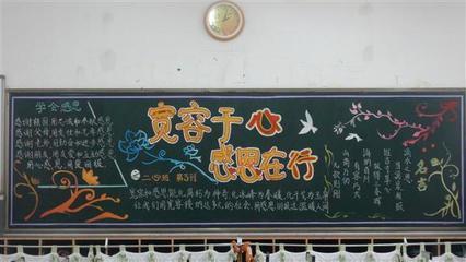 宽容理解黑板报 黑板报图片素材