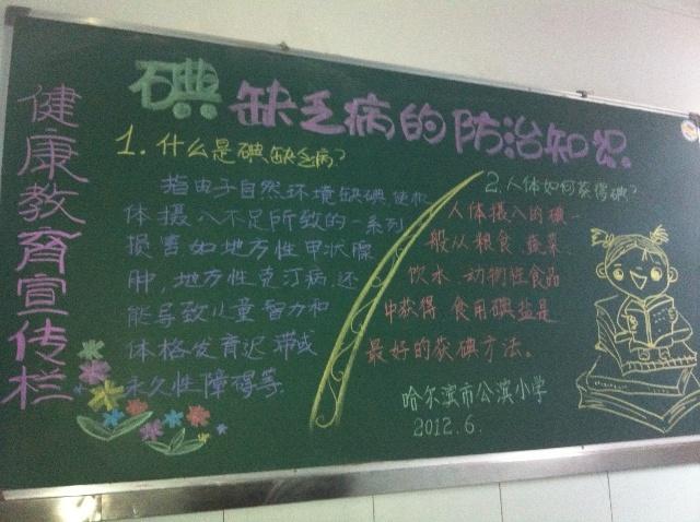 碘缺乏黑板报 黑板报图片大全