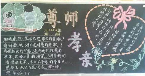 关于孝亲尊师善待人的黑板报 关于黑板报图片大全