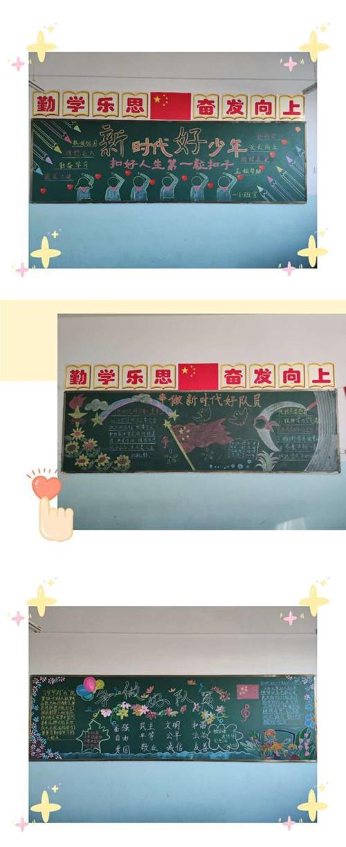 小学争做新时代的好少年黑板报 新时代黑板报图片素材