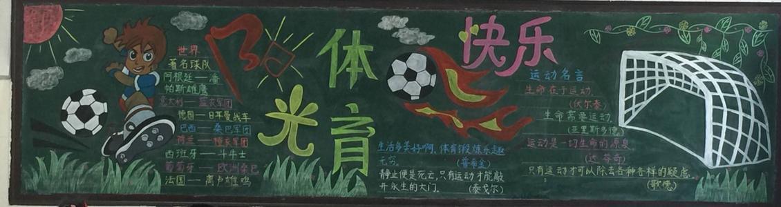 体育相关黑板报 体育黑板报图片大全