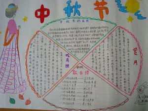 二年级中国蓝盔手抄报 二年级中秋手抄报