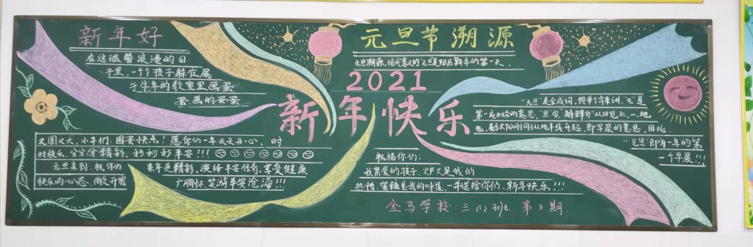 2017年元旦黑板报 元旦黑板报图片素材