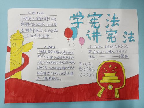 宪法伴我们成长三年级手抄报 三年级手抄报