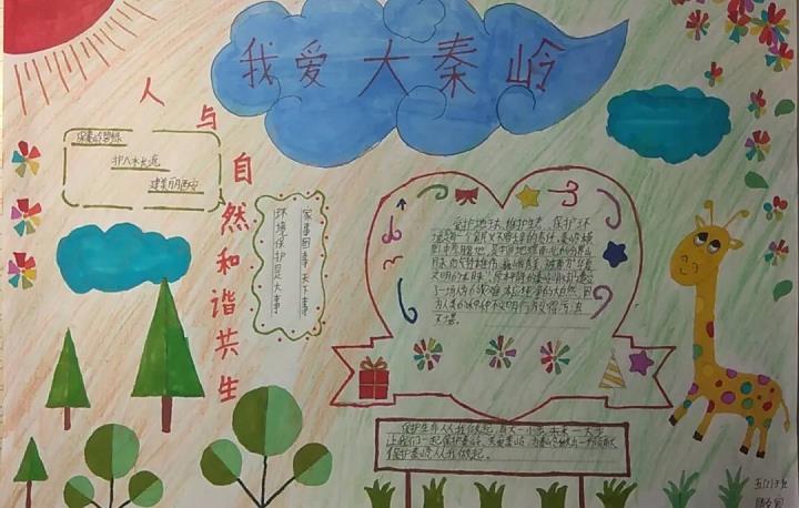 爰护环境保护秦岭手抄报 环境保护手抄报