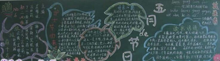 五月节日的黑板报 节日黑板报图片大全