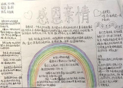 关于病情的知识手抄报 关于亲情的手抄报